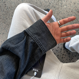  Liu Western Snap Button Denim Shirt