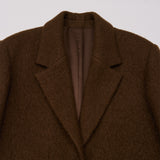WOMAN オーバーフィットシングルロングコート CAMEL BROWN