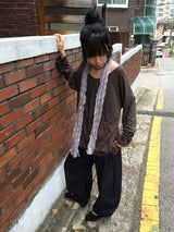 Creamb Cut Pintuck Denim Wide Pants
