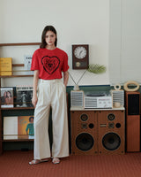 ハートプリントTシャツ [RED]