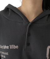 (unisex) Notz Henley Neck Hoodie