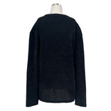 [UNISEX] オーバーフィット ベロア オフショルダー ダブルスナップボタン ロングスリーブ ニットT(4 colors)