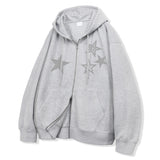 Dot Star 2way Zip-Up Hoodie - 2COLOR