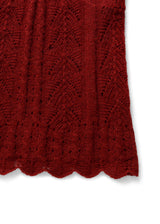 Ribbon sleeveless knit_red