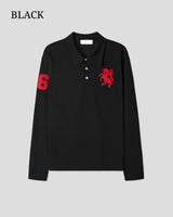 (UNISEX) Horse PK Collar Long Sleeve