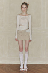 LACE BOATNECK TOP white