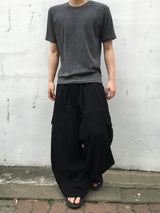 ディープリブマッスルフィットクロップ半袖Tシャツ 6C