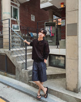Duns One-Pleat Wide Bermuda Pants