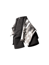 RELABEL Time Element (Flowing Cross Dressing) Detachable Crotch Skirt Splicing White Gray Camouflage Workwear Pants