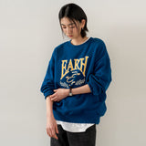 UNISEX EARTH グラフィックオーバースウェット[ブルー]