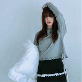 dot frill tee (gray)