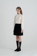 Ron pleats skirt_black