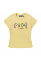 プレイドパッチカップルTシャツ - フィーメイル