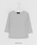 Ripe See-through Dot Three Quarter See-through Layered Tee