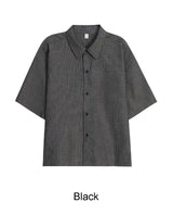 Pet seersucker short-sleeve shirt