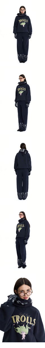 TROLLS VINTAGE グラフィックナッピングスウェットシャツ - NAVY