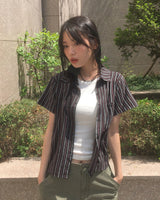[MADE] Kanon Vintage Stripe Short Sleeve Shirt