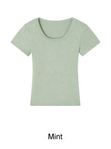 ヘレン スリム Uネック ショートスリーブ Tシャツ