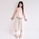Dot layered top - peach