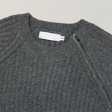 スキューダイアゴナルジッパーニット – M / L (6 Colors)