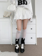 Flare Bloom Banding Frill Mini Skirt Pants (2 colors)