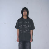Untitled Layer Logo Pigment Wash Short Sleeve Washed Black