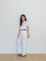 Relaxed Cotton Pants - Ivory