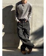 [MUSCLE FIT] Golgi raglan henry neck knit(3color)