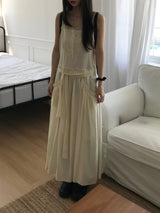Pintuck Long Dress (2 colors)