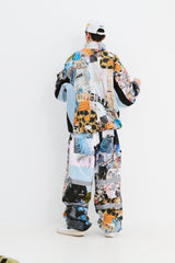 ORIGINAL POT-X REFLECTIVE WIDE JOGGER PANTS ART PAINTING