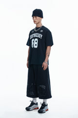 88 Football Short Sleeve T-Shirt - BLACK
