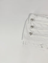 トロニーボタン ローウエストスカート(white)