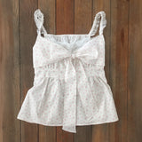 Summer Lace Ribbon Blouse - FLORAL