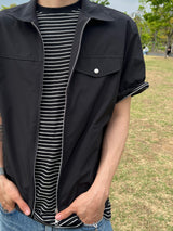 Stream Nylon Short-Sleeve Zip-Up (2 Colors)