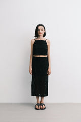 rose skirt (black)