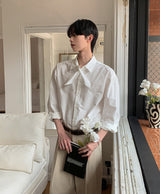 Luke Ribbon Tie Over Fit Shirt
