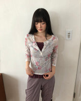 Isha Floral 7-Sleeve T-Shirt T-Shirt