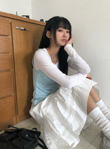 ヴィノピンタックバンディングフレアミディスカート