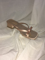 [ 3cm ] ring satin pink ribbon gliter mule