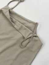Linen Henkel Belted Bustier