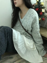 Popsicle V-Neck Knit (3color)