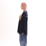 WAFFLE COZY L/S TEE_NAVY