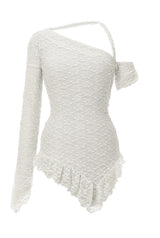Lace drape top