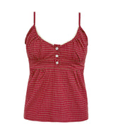 Checkered Lace Bustier Top