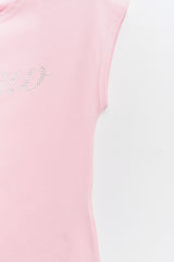 ロゴ キュービック クロップトップ Barbie Pink