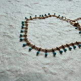 Turquoise Fringe Anklet Bracelate