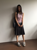 Node frill layered sleeveless top (4color)