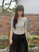 Chiri Boatneck Three Quarter Tee