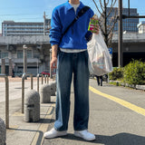 LMN ソルドブラシピンタックワイドデニムパンツ(2 colors)