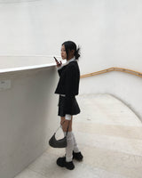 ローチェックボタンスカート